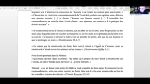 Hervé-Elie bokobza - Leçon talmudique - foi - commandements et raisons
